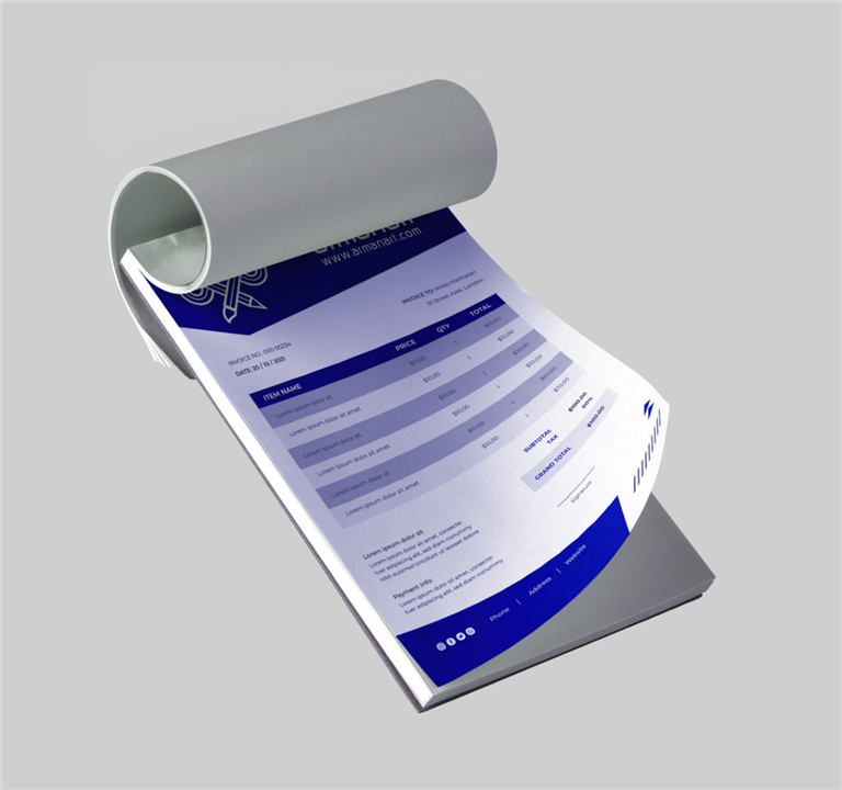 فاکتور کاربن لس تک رنگ سرمه ای A5